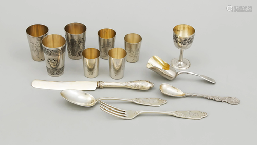 Set of 13 pieces, hallmarked R