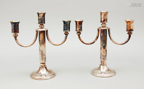 Two three-flame candelabra, 20