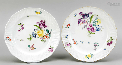 Two plates, Meissen, 1815-1850