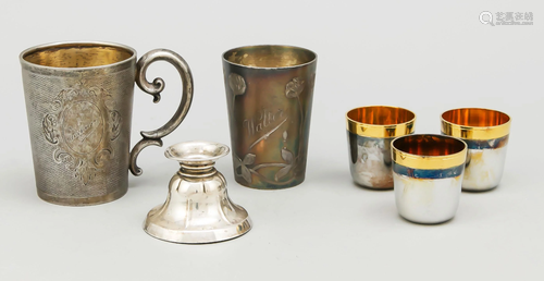 Set of six pieces, 20th centur