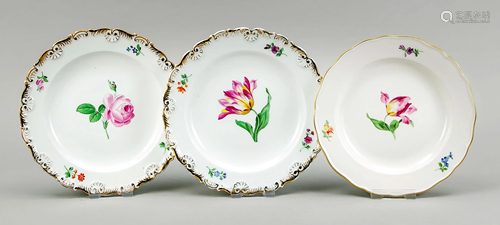 Three breakfast plates, Meisse