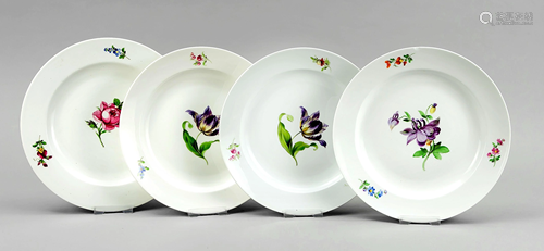 Four plates, Meissen, 19th cen