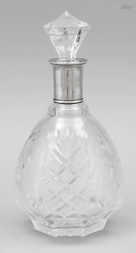 Carafe with silver neck assemb