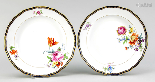 Two shallow plates, Meissen, 1