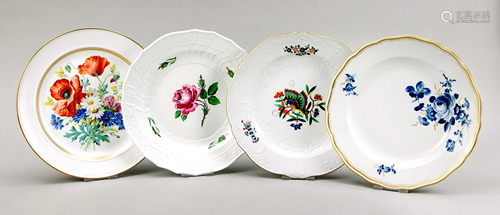 Four plates, Meissen, 20th c.,