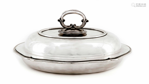 Lidded bowl, silver 800/000, W