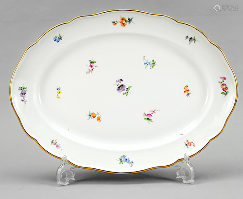 Oval meat plate, Meissen, knob