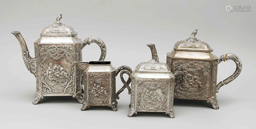 Four-piece coffee and tea pot,