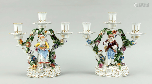 Pair of figural candelabra, Po