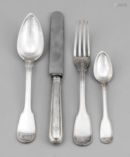 Cutlery for twelve persons, Au