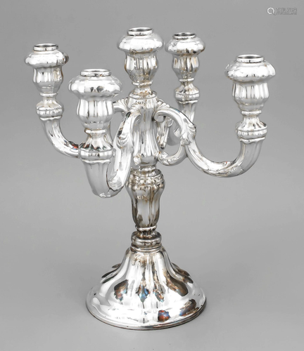 Five-flame table candelabrum,