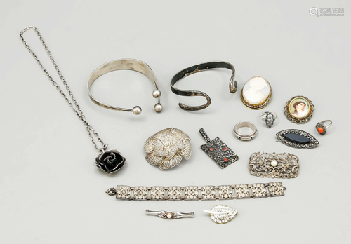 mixed lot silver jewelry, 20th