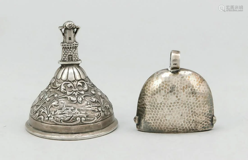 Two small bells, 20th c., diff