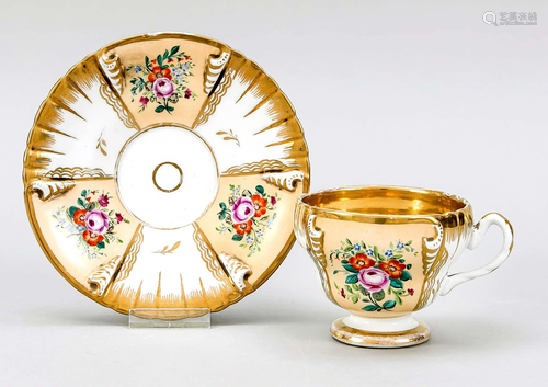 A ceremonial cup and saucer, S