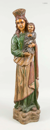 Large figure of a saint around