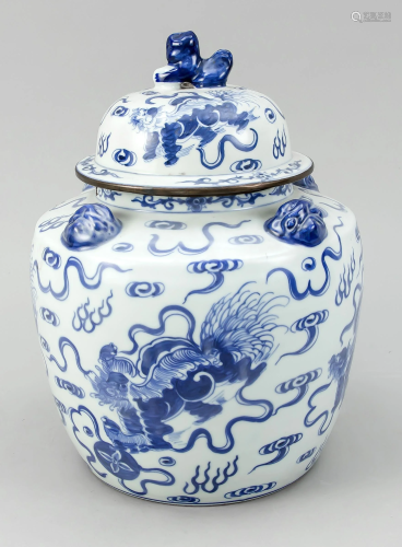 Ginger pot with lid, China, 19
