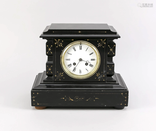 Black marble clock, 2nd half 1