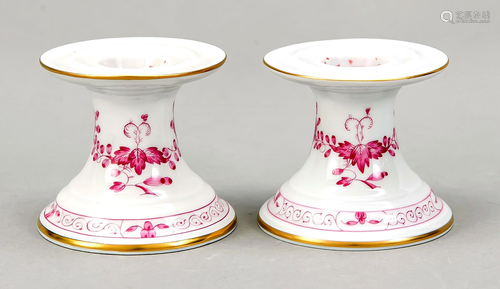 Pair of candlesticks, Meissen,