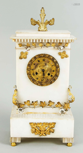 Empire alabaster table clock,