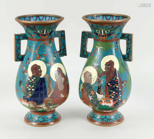 Pair of cloisonnÃ© vases, Japan