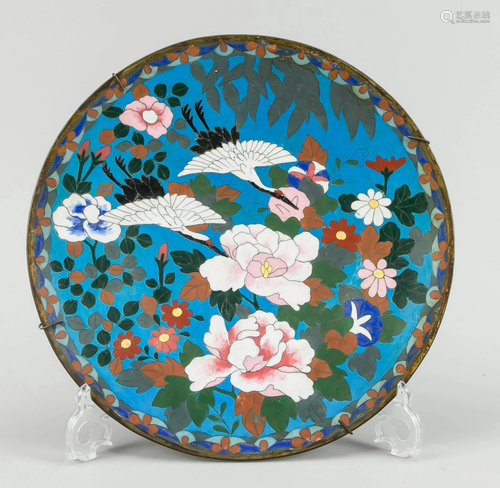 CloissonnÃ© plate, Japan, late