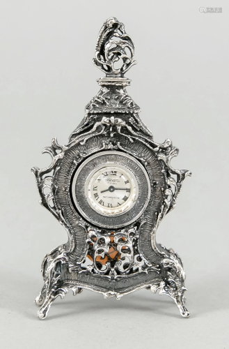 Silvered miniature clock, mark