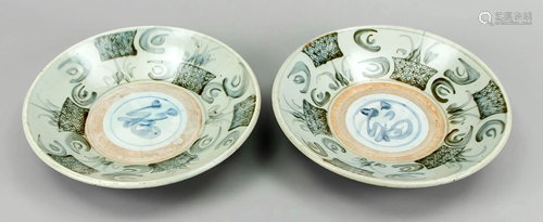 Pair of Swatow ware plates, Ch