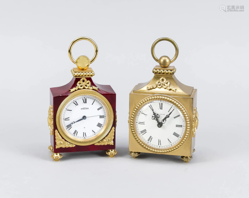 2 table clocks, including Ange