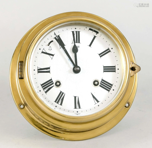 Barigo ship's clock, brass gil