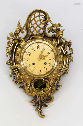 Cartel clock, gilded brass, 2n