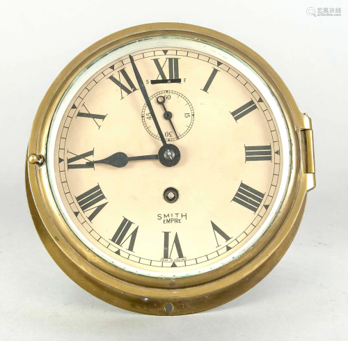 Brass ship's clock, marked ''