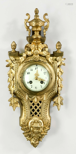 small cartel clock, brass, 2nd