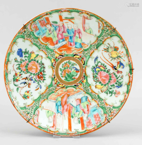 Famille Rose plate, China, 19t