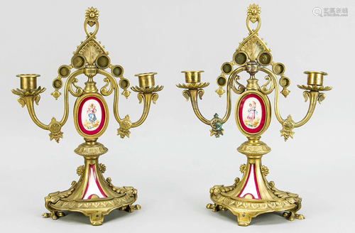 Pair of candlesticks, late 19t