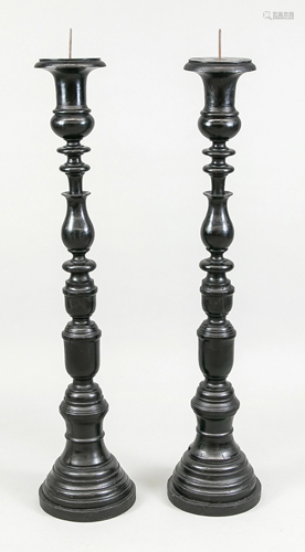 Pair of large candlesticks, la