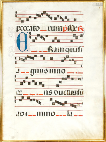 Antiphonary leaf, 17th/18th ce