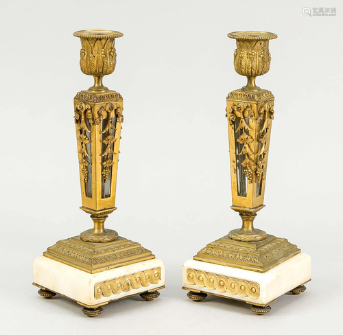 pair of candlesticks, 19th cen