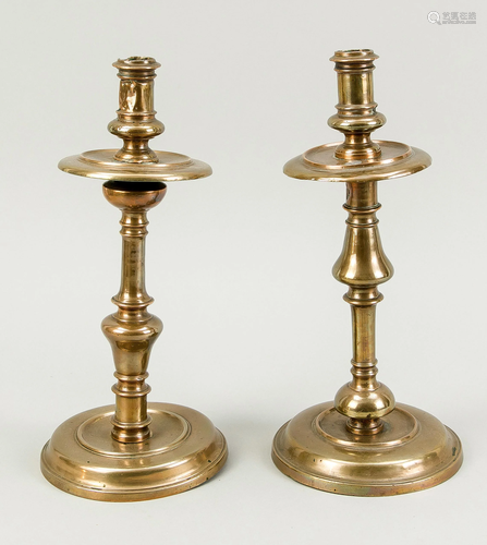 Pair of candlesticks, metal, 1