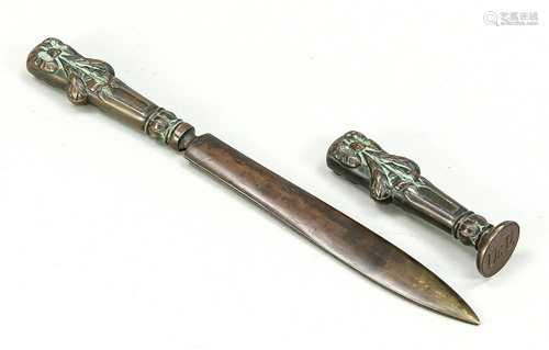 Historism letter opener and pe