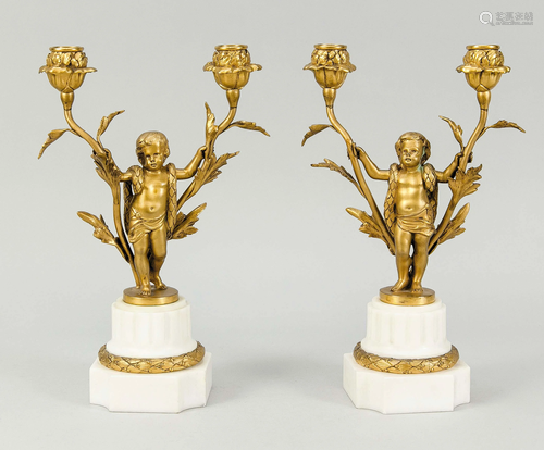 Pair of figural candlesticks,