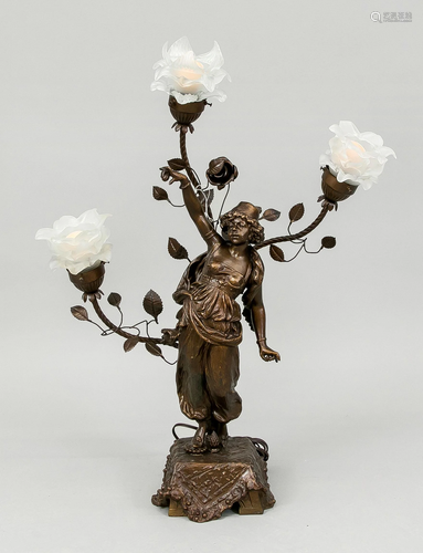 Figural lamp, 20th century, pa