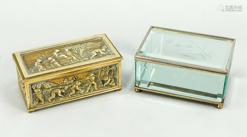 2 ornamental caskets, 20th c.,