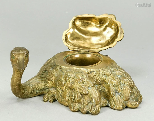 Figural inkwell, around 1900,