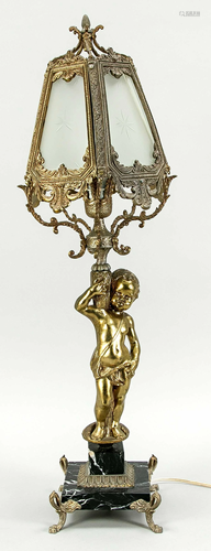 Figural lamp, late 19th centur