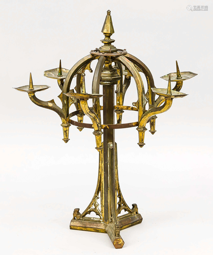 Large neo-gothic candelabrum,