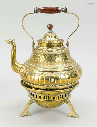 Tea kettle with rechaud, late