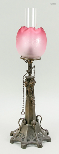 Art Nouveau petroleum lamp, ci