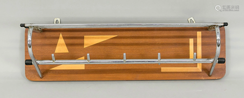 Coat rack, 60s. Wooden wall pl