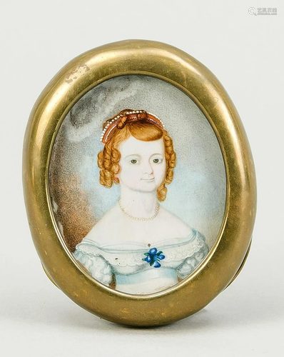 Miniature portrait of a young