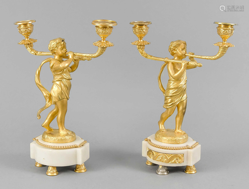 Pair of figural candlesticks,